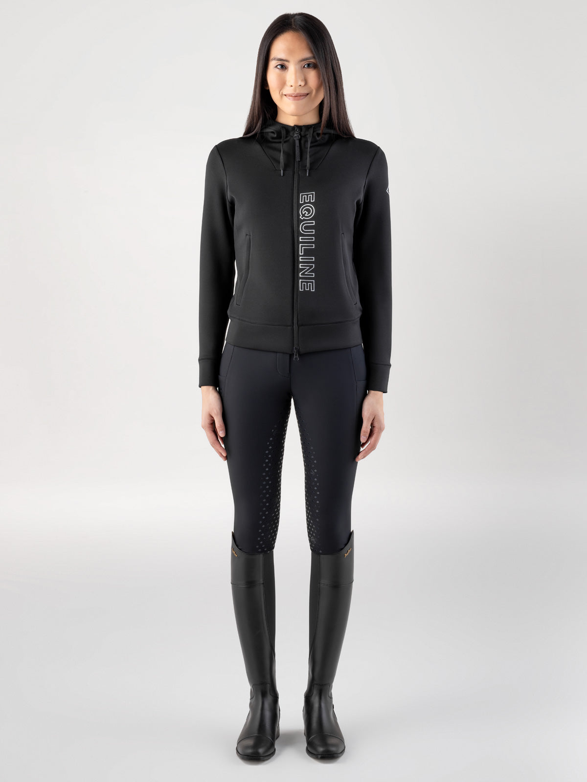 Sweatshirt Equiline pour femme Coco Noir