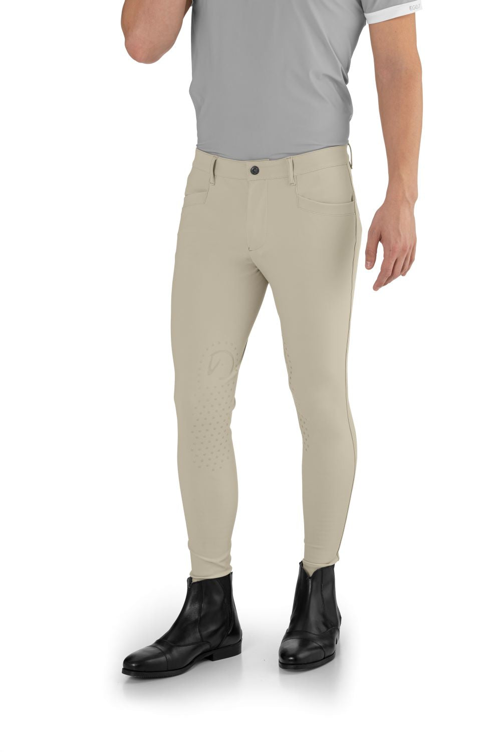 EGO7 Jumping EJ pantalon d'équitation homme avec grip aux genoux Beige