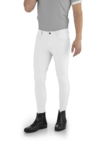 EGO7 Jumping EJ pantalon d'équitation homme avec grip aux genoux blanc