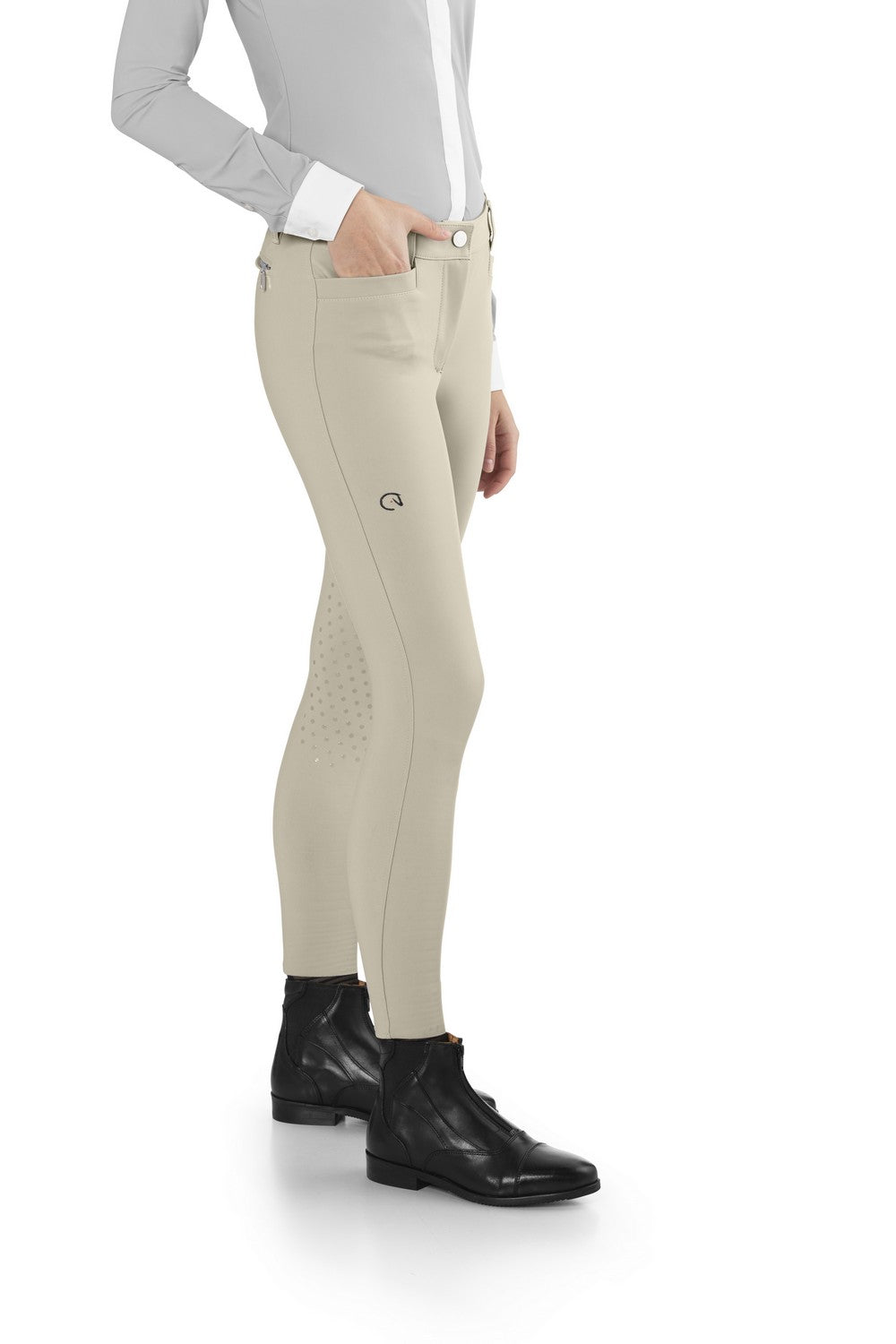 EGO7 Jumping EJ pantalon d'équitation dames avec grip aux genoux Beige