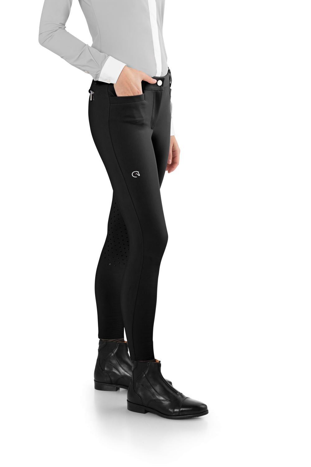 EGO7 Jumping EJ pantalon d'équitation dames avec grip aux genoux Noir