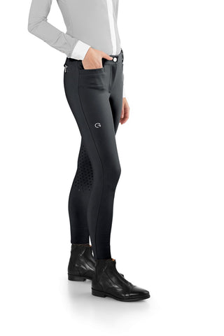 EGO7 Jumping EJ pantalon d'équitation dames avec grip aux genoux Vert Gris