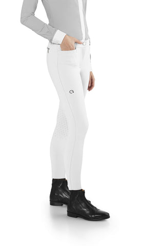 EGO7 Jumping EJ pantalon d'équitation femme genoux grip Blanc