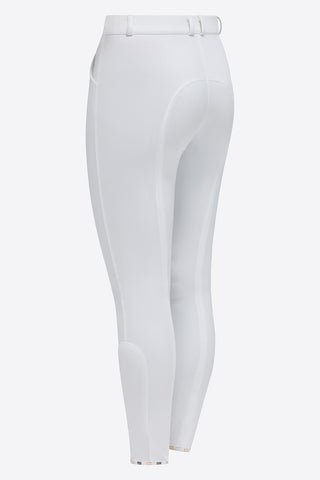 Pantalon d'équitation RG avec grip aux genoux junior blanc