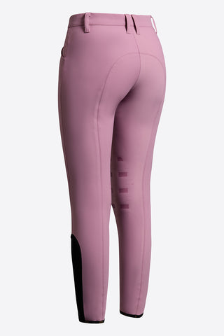 Pantalon d'équitation junior rose avec grip aux genoux