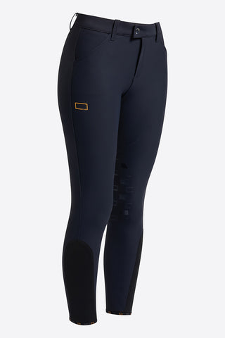 Pantalon d'équitation RG avec grip aux genoux junior marine