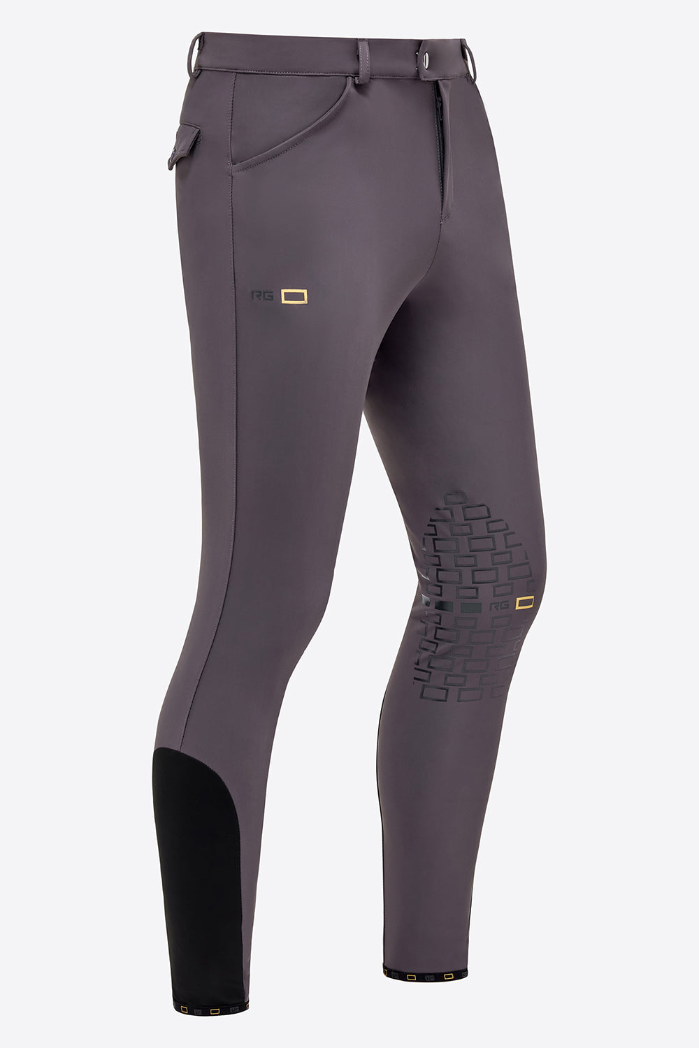 Pantalon d'équitation RG avec grip aux genoux pour hommes gris