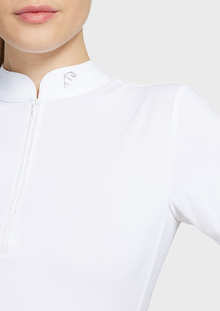 Samshield Chemise de Compétition à Manches Courtes Femme Bruna blanche