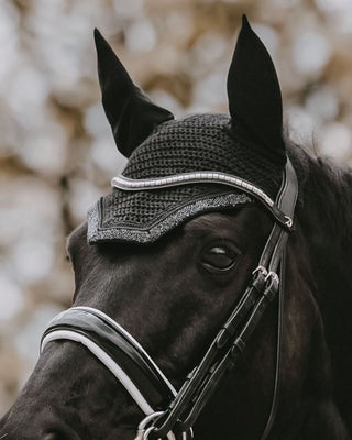 Kentucky Horsewear Vliegenmuts Wellington Glitter Stone Soundless Zwart