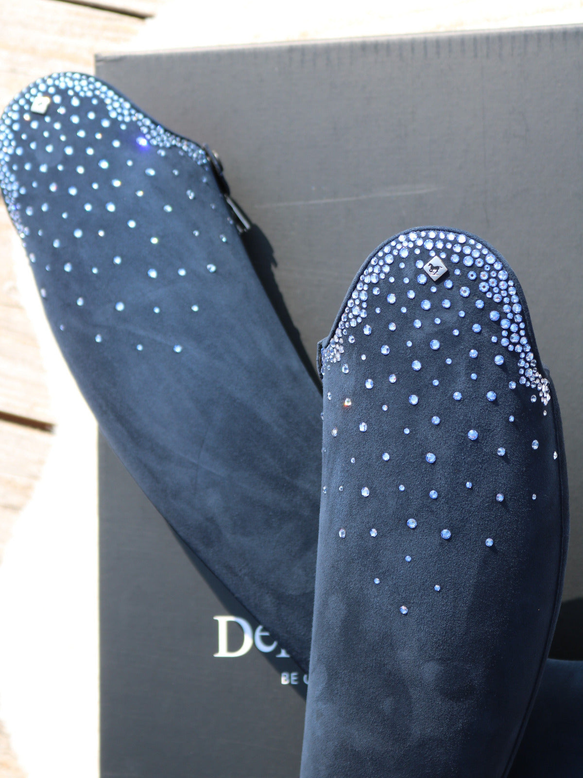 De Niro bottes d’équitation Bellini Custom Camoscio Blue 39 MA M