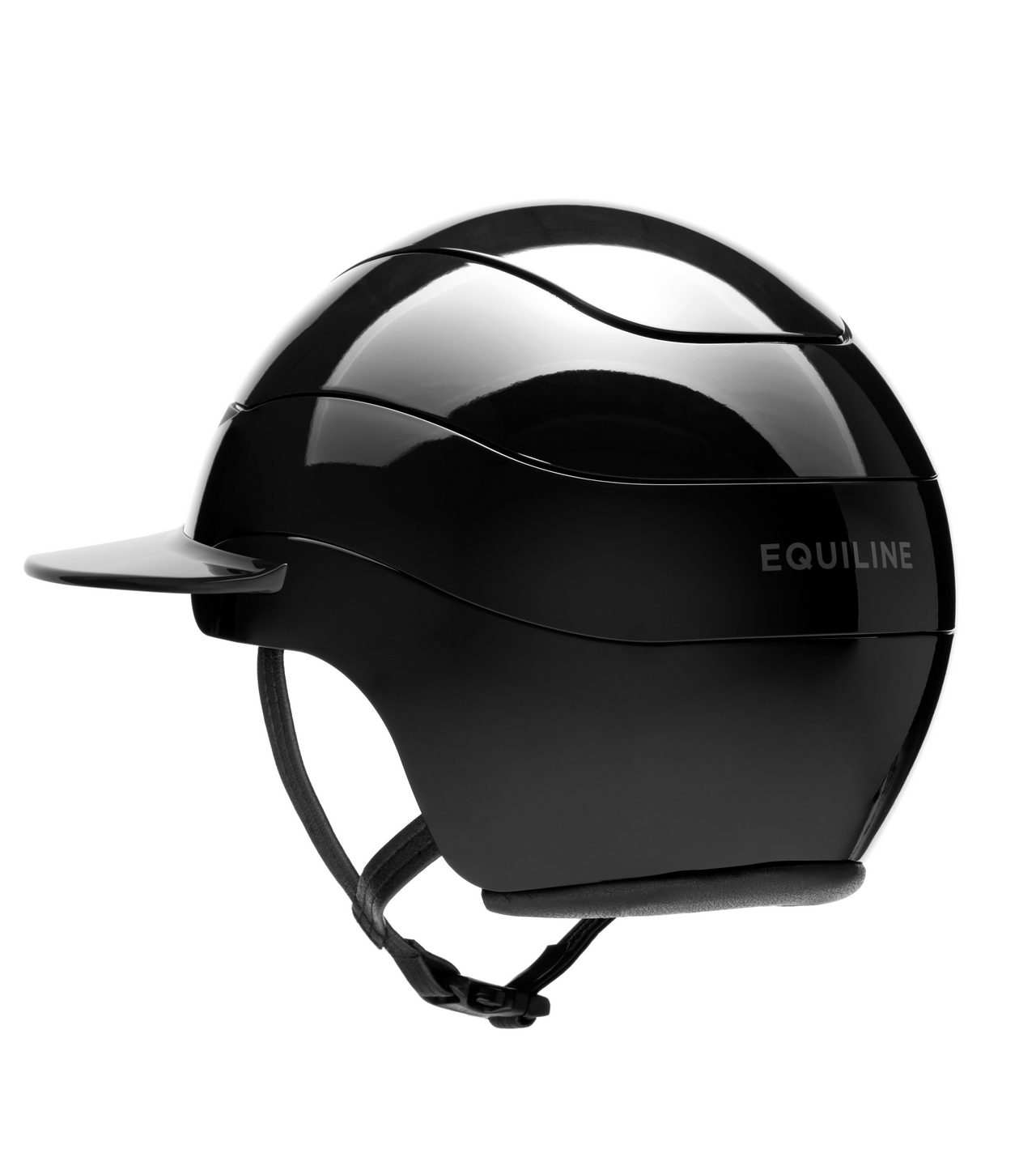 Casque d'équitation Equiline Xanto avec visière soleil Gloss Noir