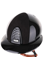 Kep Italia Paardrijhelm Cromo 2.0 Polish Polo Klep Zwart Suede Insert Beige Kinband