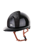 Kep Italia Paardrijhelm Cromo 2.0 Polish Polo Klep Zwart Shaded Silver Insert Beige Kinband