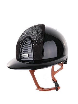 Casque Kep Italia Cromo 2.0 Polish Polo Noir  Shaded Silver Insert Beige Jugulaire
