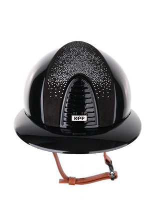 Casque Kep Italia Cromo 2.0 Polish Polo Noir  Shaded Silver Insert Beige Jugulaire