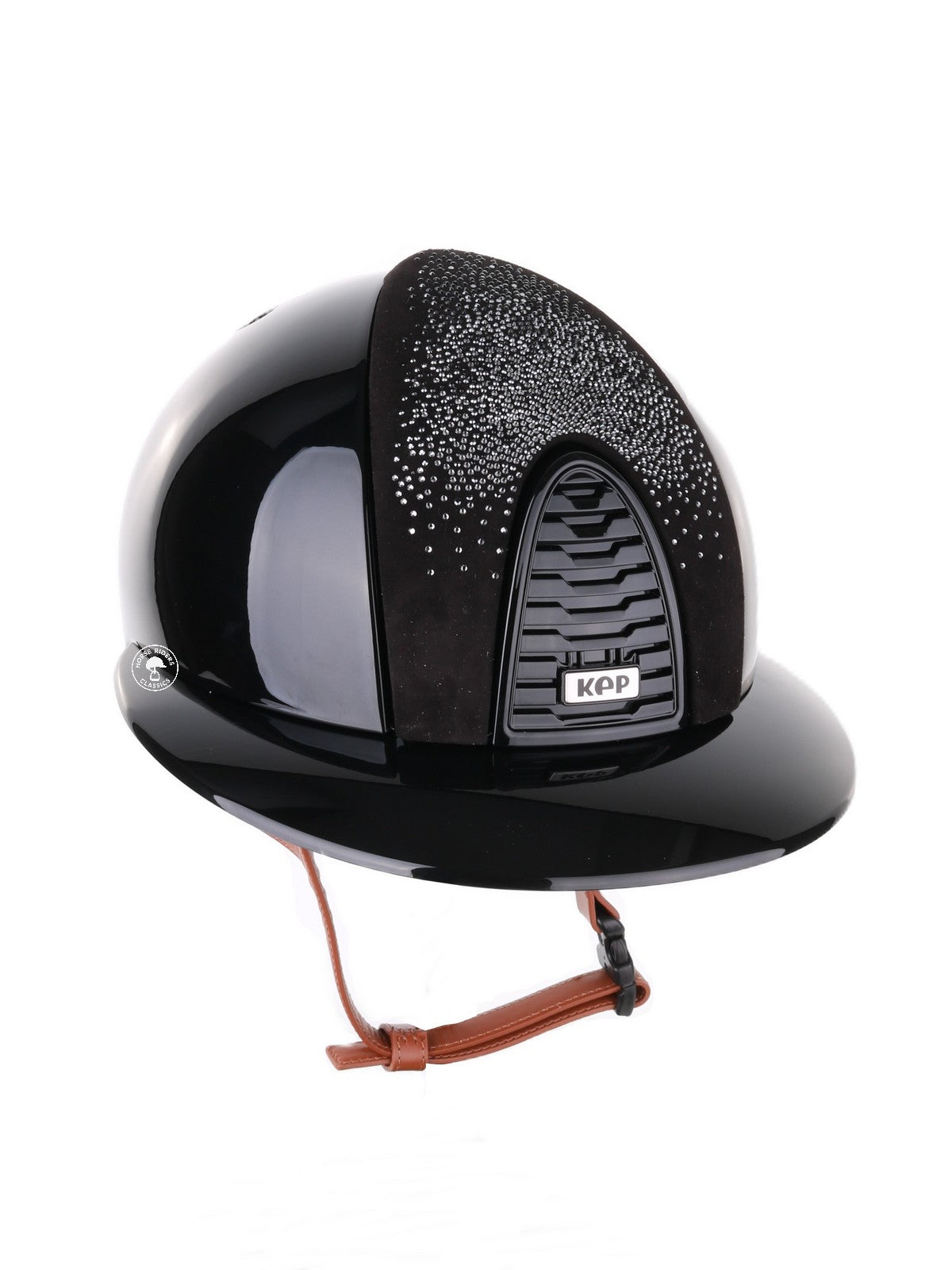 Casque Kep Italia Cromo 2.0 Polish Polo Noir  Shaded Silver Insert Beige Jugulaire