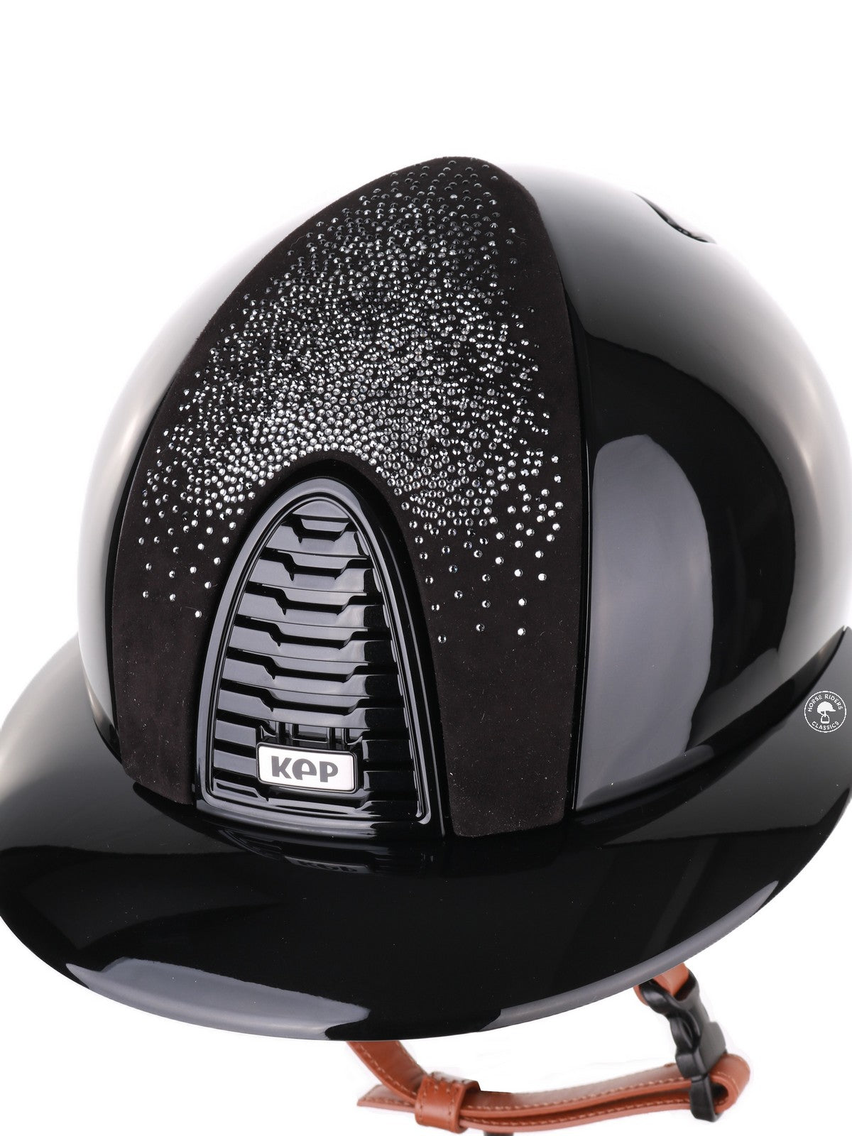 Casque Kep Italia Cromo 2.0 Polish Polo Noir  Shaded Silver Insert Beige Jugulaire