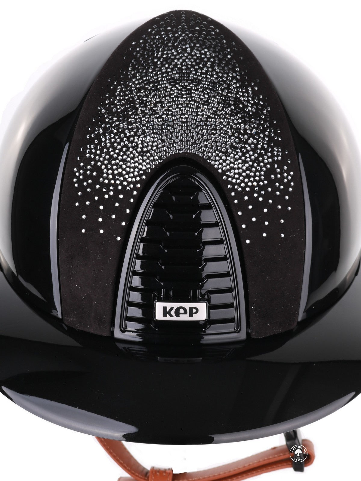 Casque Kep Italia Cromo 2.0 Polish Polo Noir  Shaded Silver Insert Beige Jugulaire