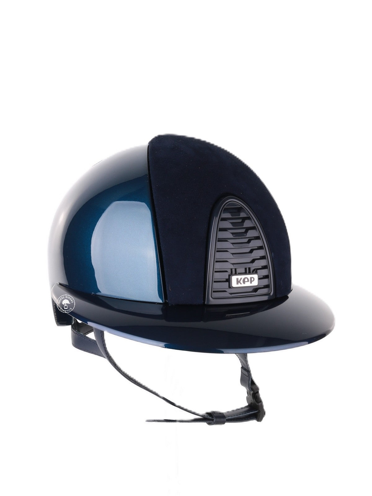 Casque Kep Italia Cromo 2.0 Shine Polo Bleu RAW Frame Suede insert