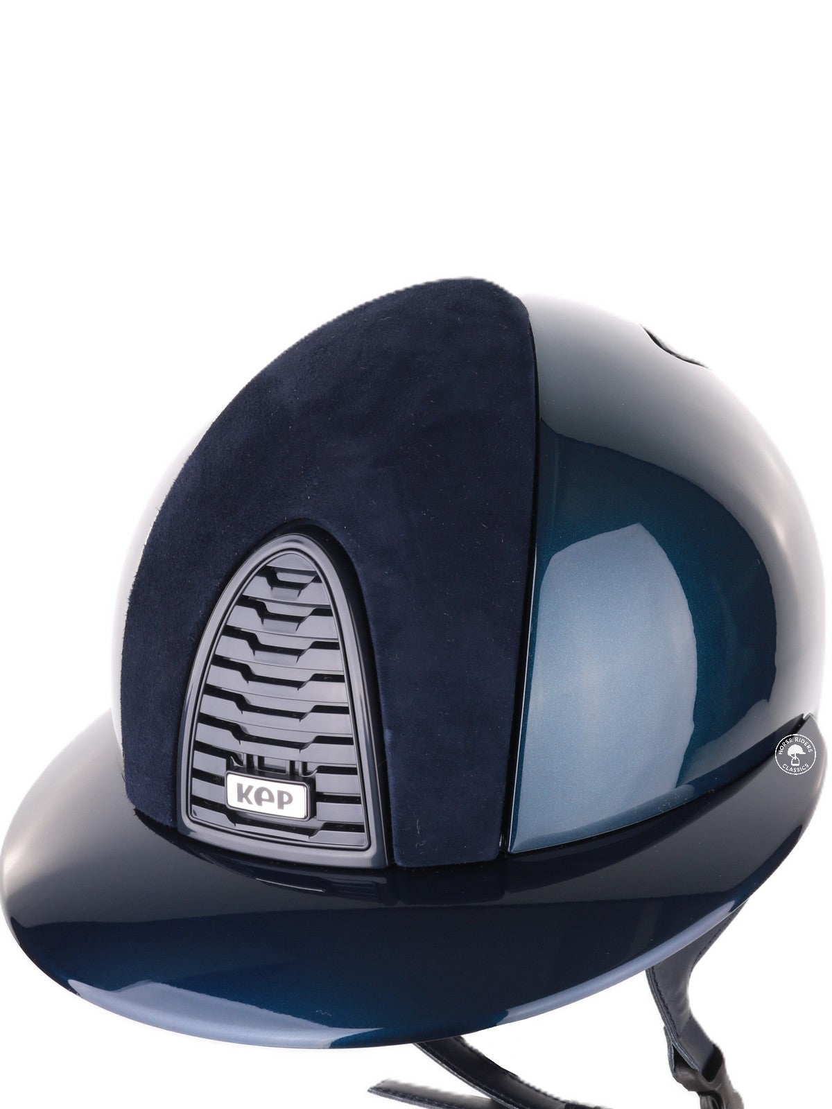 Casque Kep Italia Cromo 2.0 Shine Polo Bleu RAW Frame Suede insert