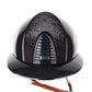 Casque Kep Italia Cromo 2.0 Shine Polo Noir RAW Frame Shaded Silver Insert Beige Jugulaire