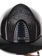 Kep Italia Paardrijhelm Cromo 2.0 Shine Polo Klep Zwart RAW Frame Shaded Silver Insert Beige Kinband