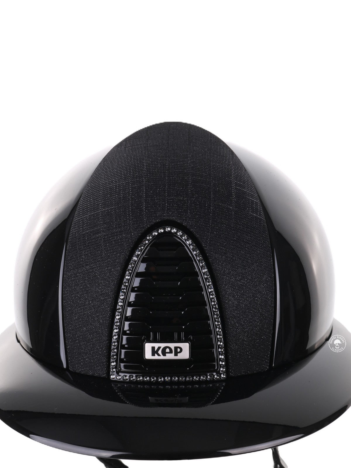 Kep Italia Paardrijhelm Cromo 2.0 Polish Polo Klep Zwart Galassia Insert Swarovski Frame