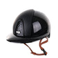 Casque Kep Italia Cromo 2.0 Polish Polo Noir Textile Inserts Beige Jugulaire