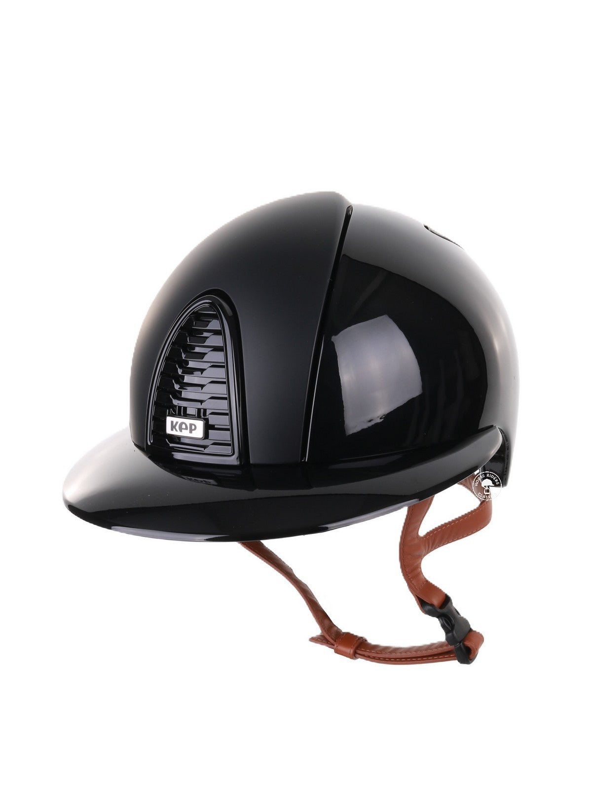 Casque Kep Italia Cromo 2.0 Polish Polo Noir Textile Inserts Beige Jugulaire