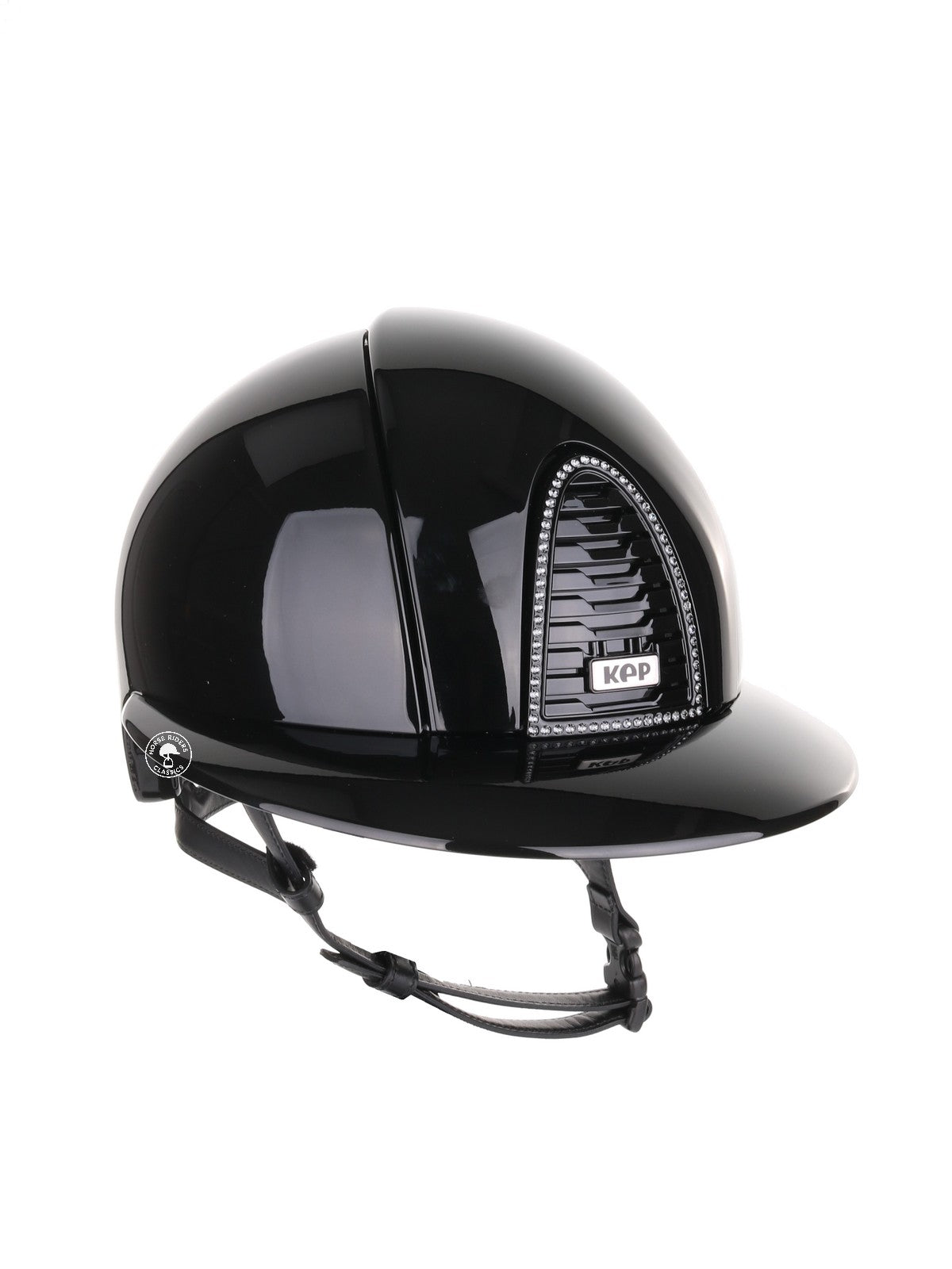 Kep Italia Paardrijhelm Cromo 2.0 Polish Polo Klep Zwart Swarovski Frame