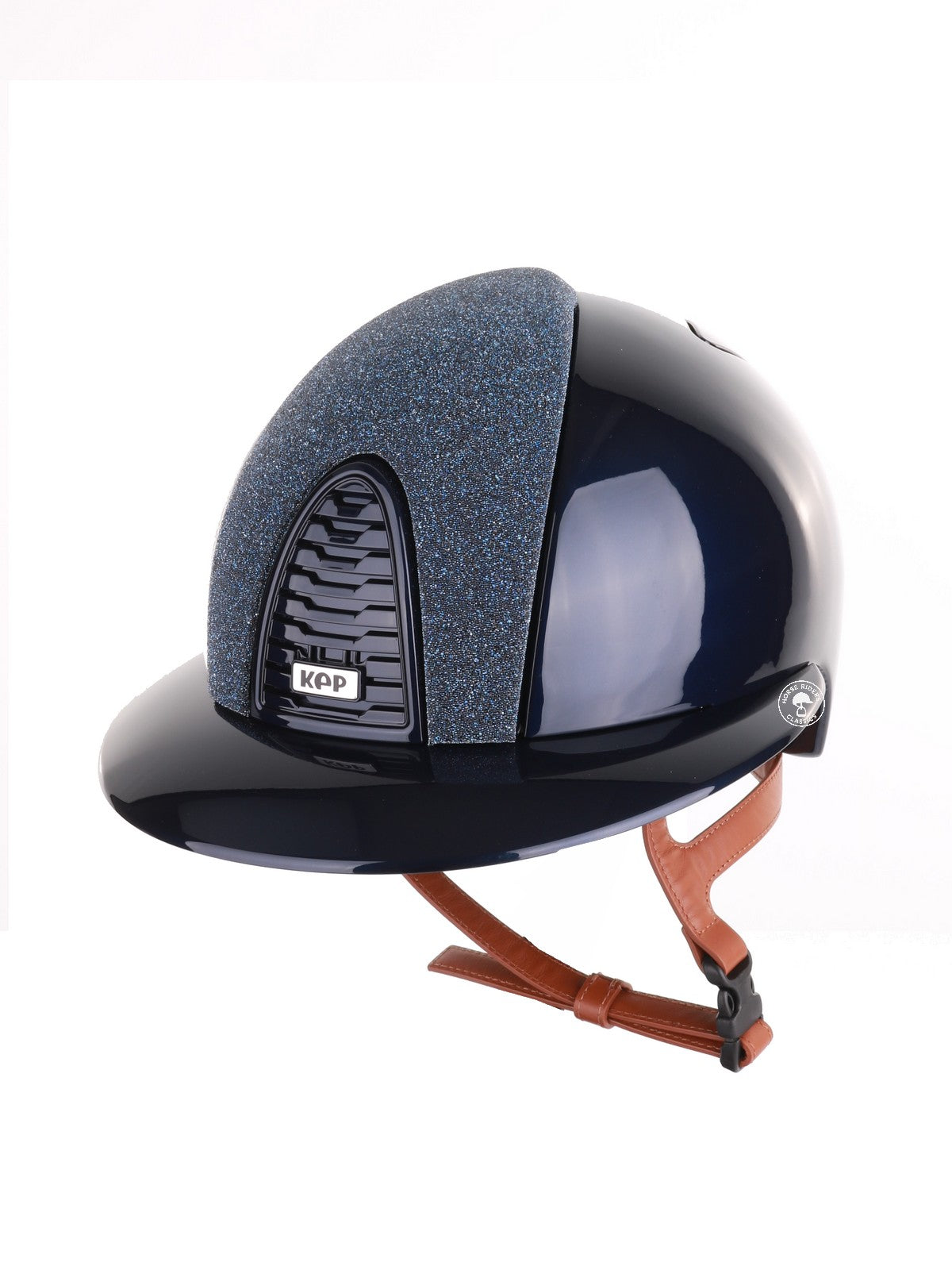 Kep Italia Paardrijhelm Cromo 2.0 Polish Polo Klep Blauw Vanity Insert Beige Kinband