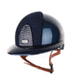 Casque Kep Italia Cromo 2.0 Shine Polo Bleu RAW Frame Suede Blue Insert Beige Jugulaire