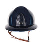 Casque Kep Italia Cromo 2.0 Shine Polo Bleu RAW Frame Suede Blue Insert Beige Jugulaire