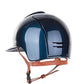 Casque Kep Italia Cromo 2.0 Shine Polo Bleu RAW Frame Suede Blue Insert Beige Jugulaire