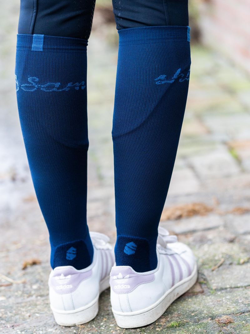 Chaussettes d'équitation Samshield Balzane Sport Coolmax marine