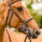 TRUST filet Hickstead Hackamore avec boucles en argent Marron
