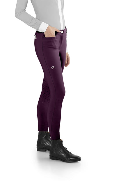 EGO7 Jumping EJ pantalon d'équitation dames avec grip aux genoux Bordeaux