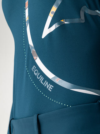 T-shirt d'entraînement Equiline seconde peau femmes Eblec Legion Blue
