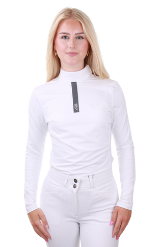 Chemise de compétition Equiline à manches longues pour femmes Enner LS Blanc