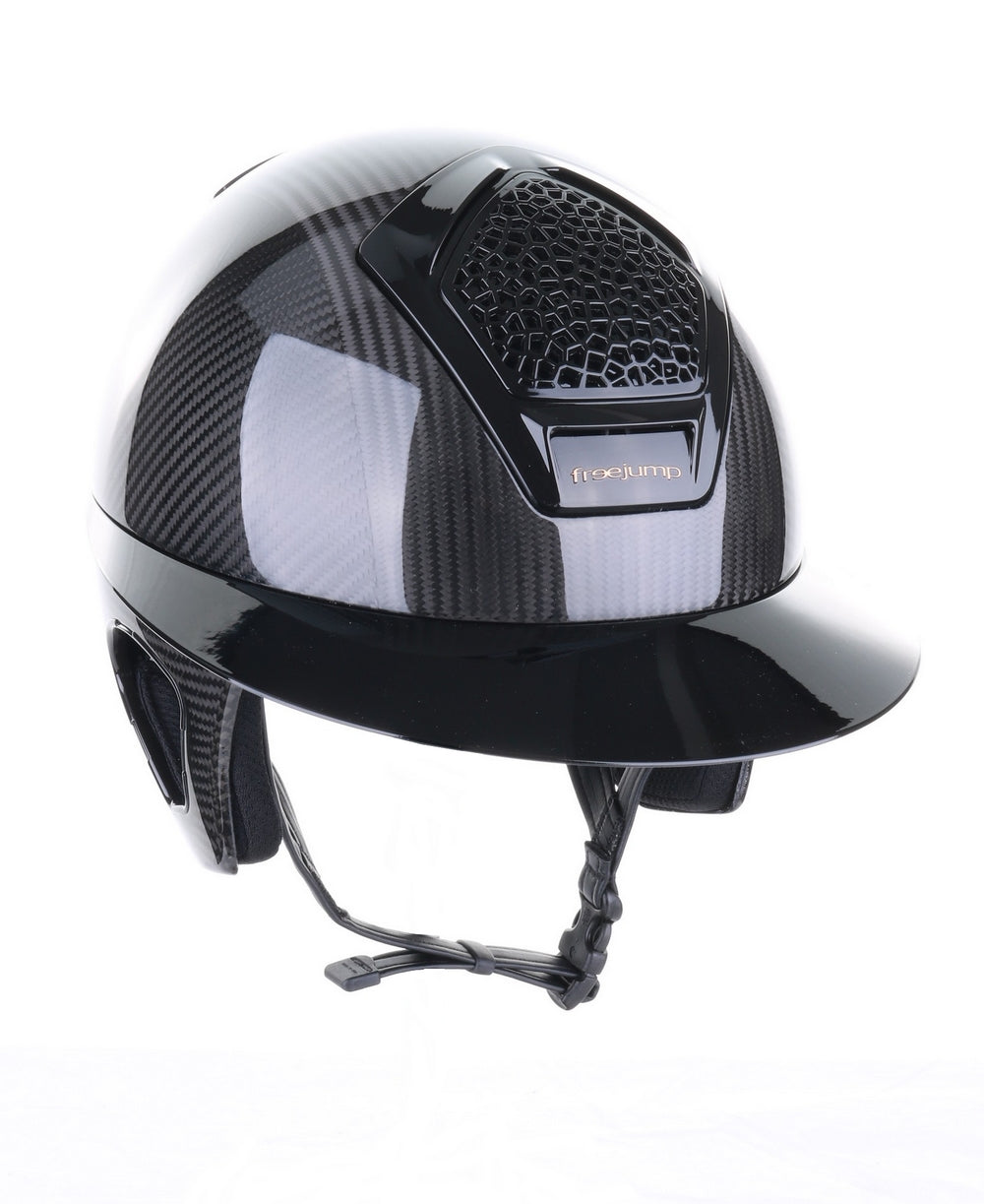 Casque Freejump Voronoï avec protection des tempes en carbone gloss noir