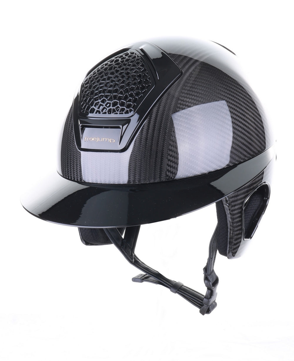 Casque Freejump Voronoï avec protection des tempes en carbone gloss noir