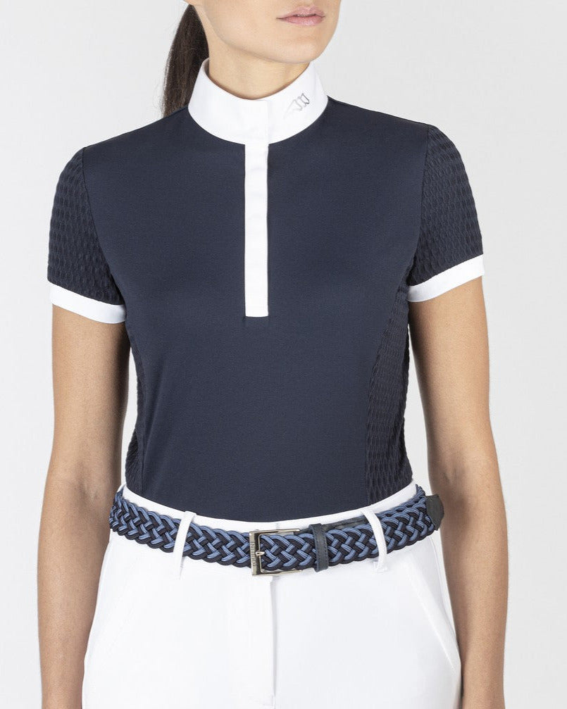 Equiline wedstrijdshirt korte mouwen dames Catic Navy