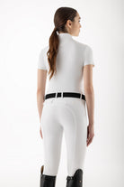 Equiline Wedstrijdshirt Dames Korte Mouwen Cooling Fabric Eqcuadro Wit