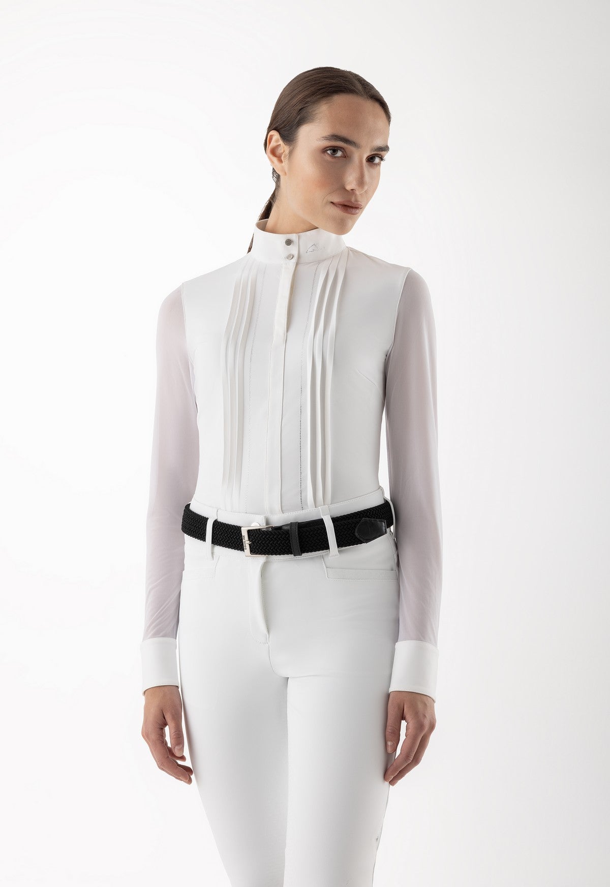 Equiline Wedstrijdshirt Dames Lange Mouwen Eqgelsa Wit Wit