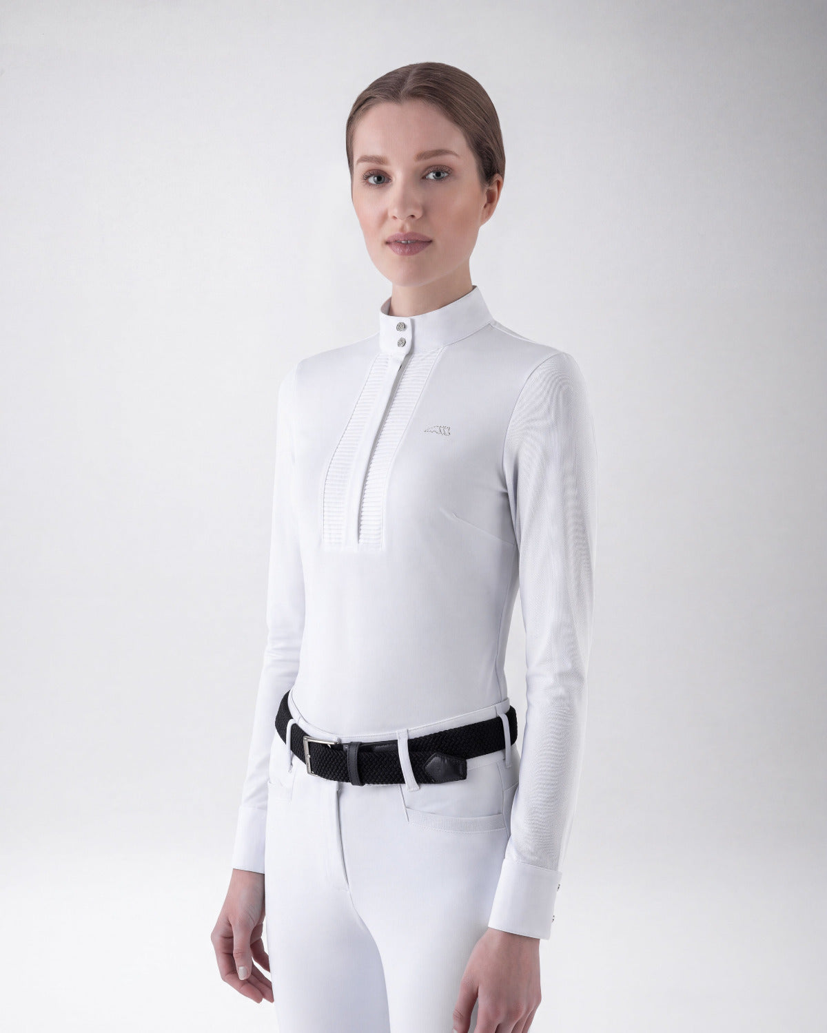 Equiline Wedstrijdshirt Lange Mouwen Dames Eqgolo Wit Wit
