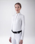 Equiline Wedstrijdshirt Lange Mouwen Dames Eqgolo Wit Wit