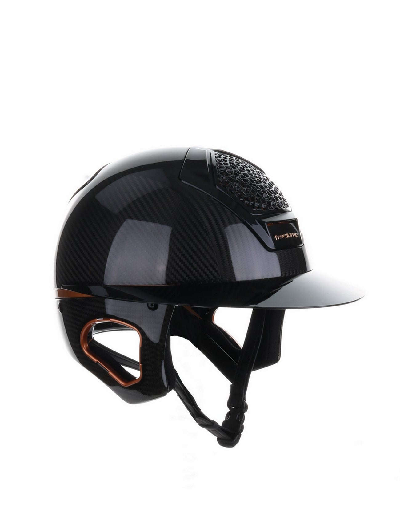 Casque Freejump Voronoï avec protection des tempes en carbone gloss bronze noir