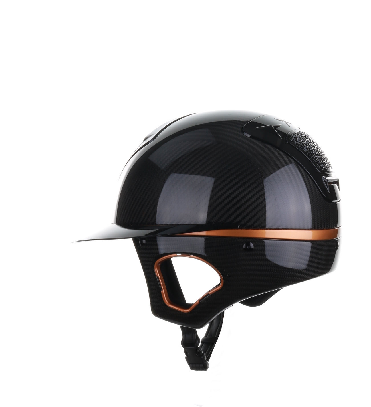 Casque Freejump Voronoï avec protection des tempes en carbone gloss bronze noir