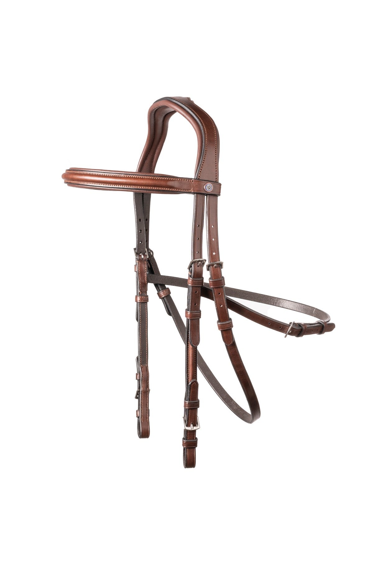 TRUST filet Hickstead Hackamore avec boucles en argent Marron