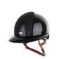 Casque Kep Italia Cromo 2.0 Shine Polo Noir RAW Frame Star Insert Beige Jugulaire